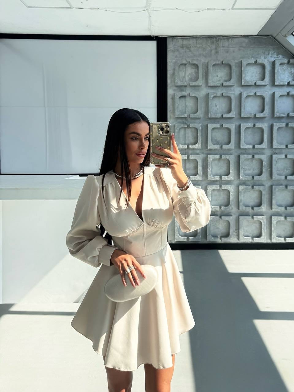 Robe Courte Patineuse Structurée