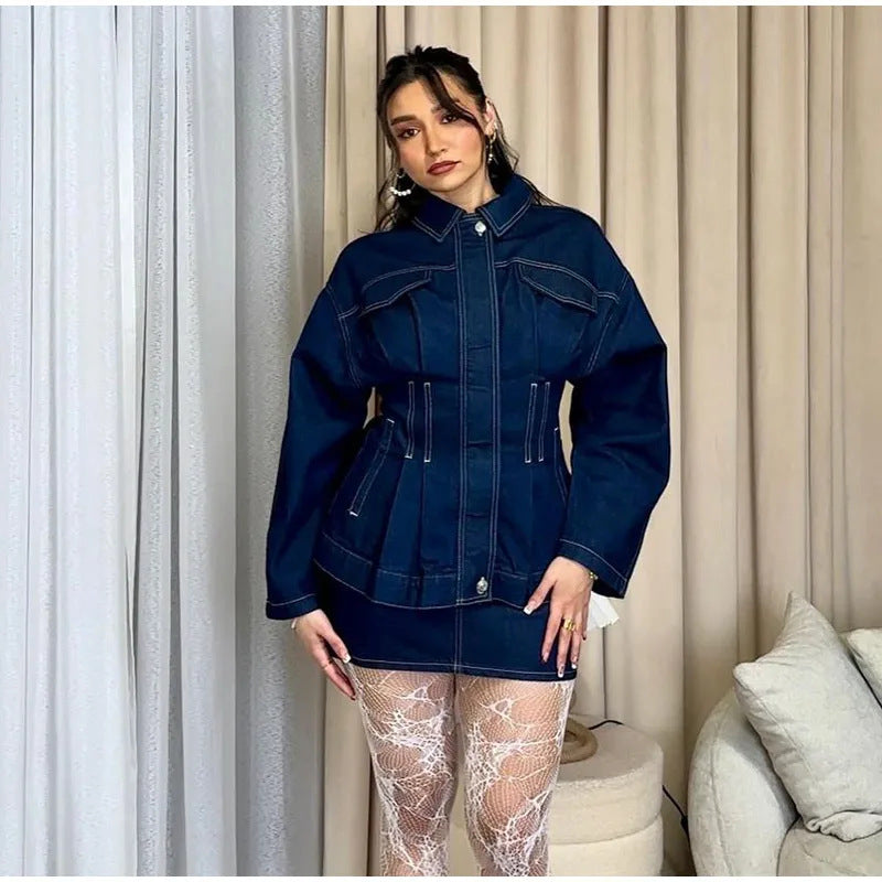 Veste en Jean Cintrée