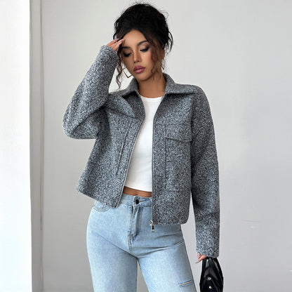 Veste Courte Zippée Moderne