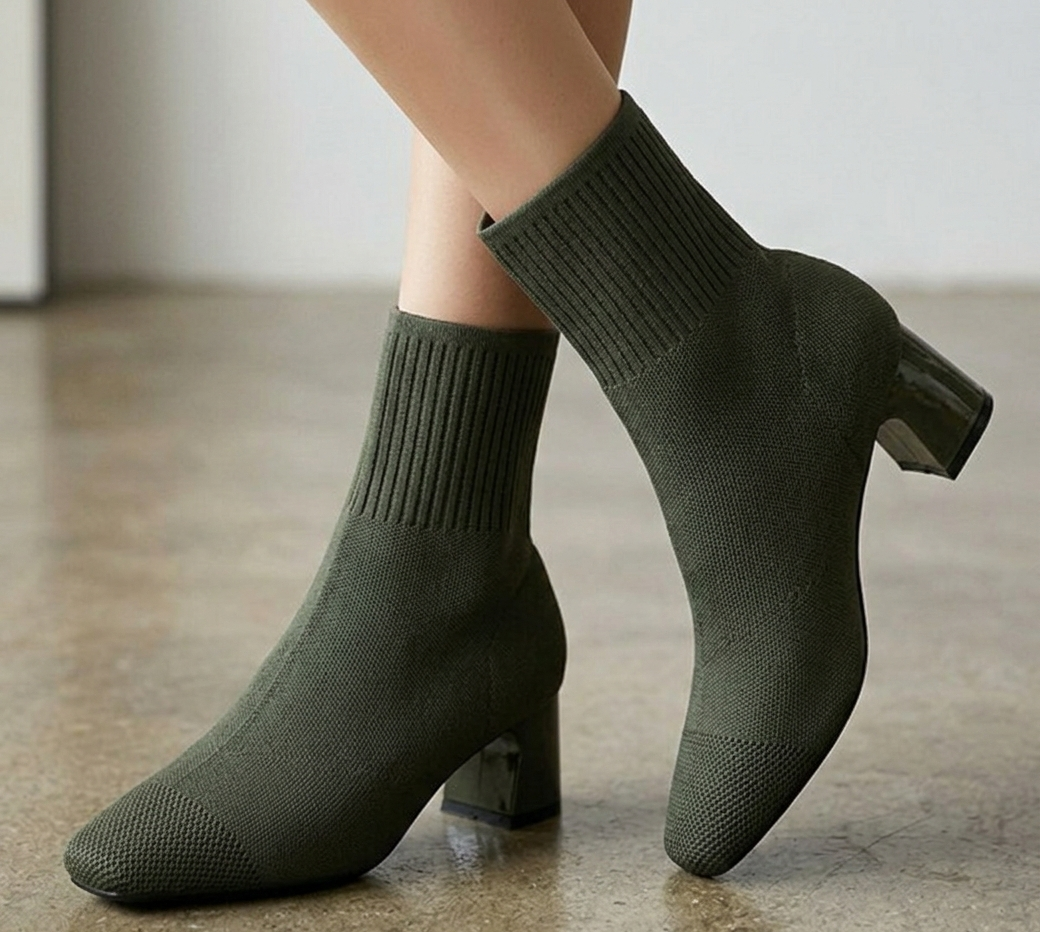 Bottines Chaussettes à Talon
