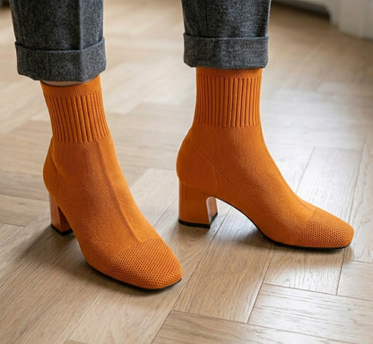 Bottines Chaussettes à Talon