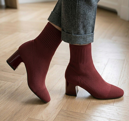 Bottines Chaussettes à Talon