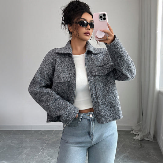 Veste Courte Zippée Moderne