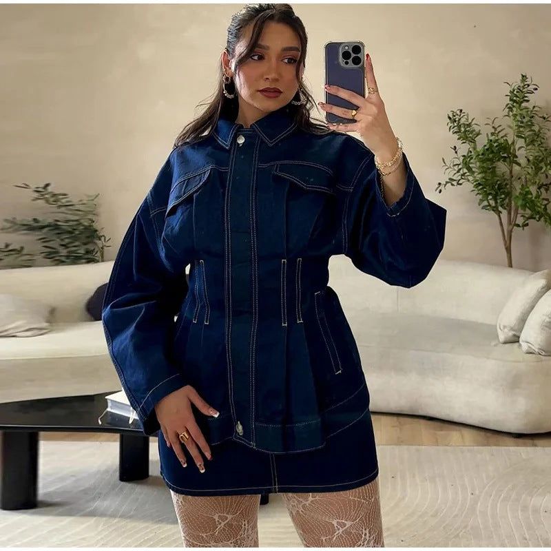 Veste en Jean Cintrée